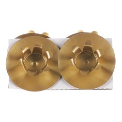 Bodec na kónickou svíčku - kov, matná zlatá, cena za balení (4 ks)