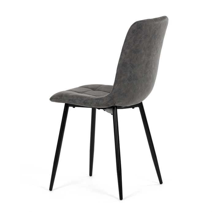 Jedálenská stolička, čierna, látka vintage, CT-281 BK3