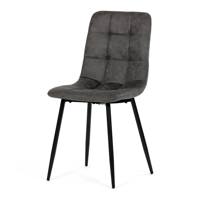 Jedálenská stolička, čierna, látka vintage, CT-281 BK3