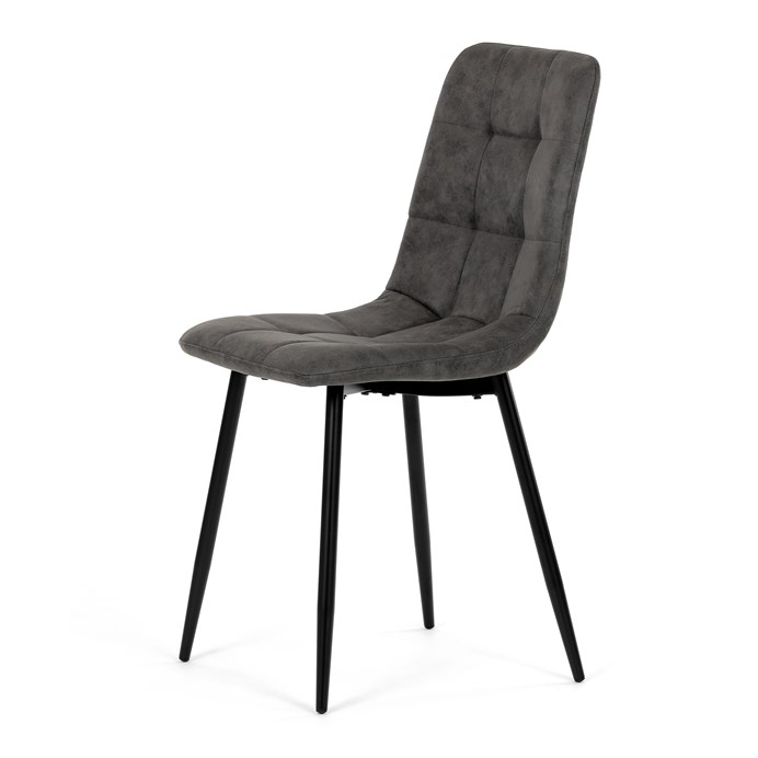 Jedálenská stolička, čierna, látka vintage, CT-281 BK3