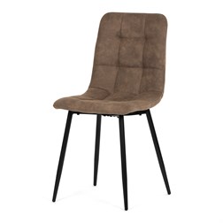 Židle jídelní, béžová látka cowboy, nohy černý kov