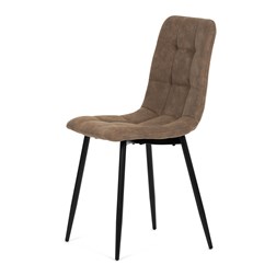 Židle jídelní, béžová látka cowboy, nohy černý kov