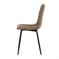 Židle jídelní, béžová látka cowboy, nohy černý kov