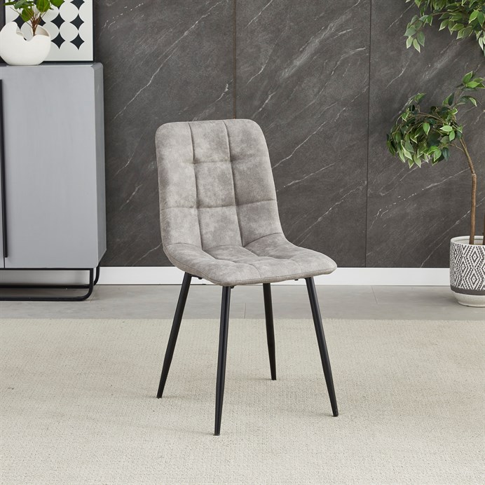 Jedálenská stolička, sivá, látka vintage, CT-281 GREY3