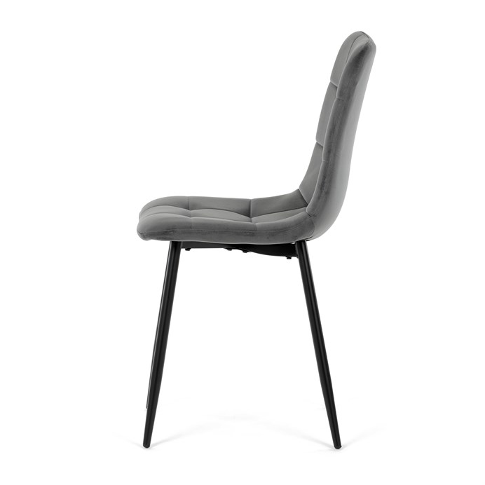 Jedálenská stolička, šedá, zamatová látka, CT-281 GREY4