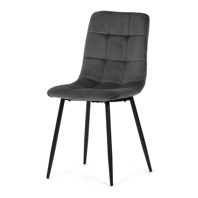 Jedálenská stolička, šedá, zamatová látka, CT-281 GREY4