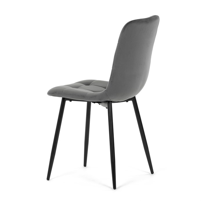 Jedálenská stolička, šedá, zamatová látka, CT-281 GREY4