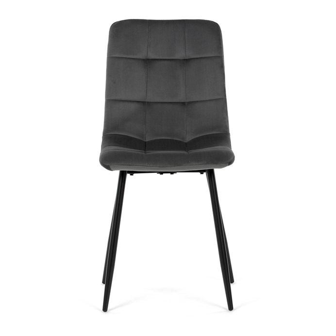 Jedálenská stolička, šedá, zamatová látka, CT-281 GREY4