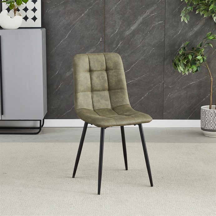 Jedálenská stolička, zelená, látka vintage, CT-281 GRN3