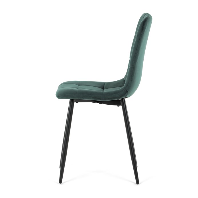 Jedálenská stolička, zelená, zamatová látka, CT-281 GRN4
