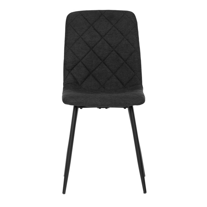 Jedálenská stolička, čierna látka, nohy čierny kov CT-283 BK2