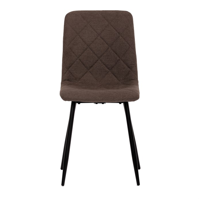 Jedálenská stolička, hnedá látka, nohy čierny kov CT-283 BR2