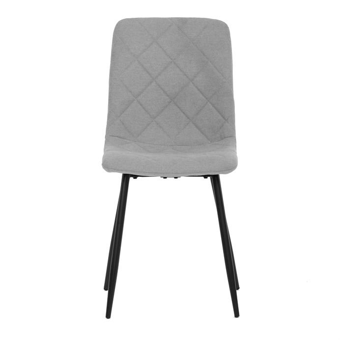 Jedálenská stolička, strieborná látka, nohy čierny kov CT-283 SIL2