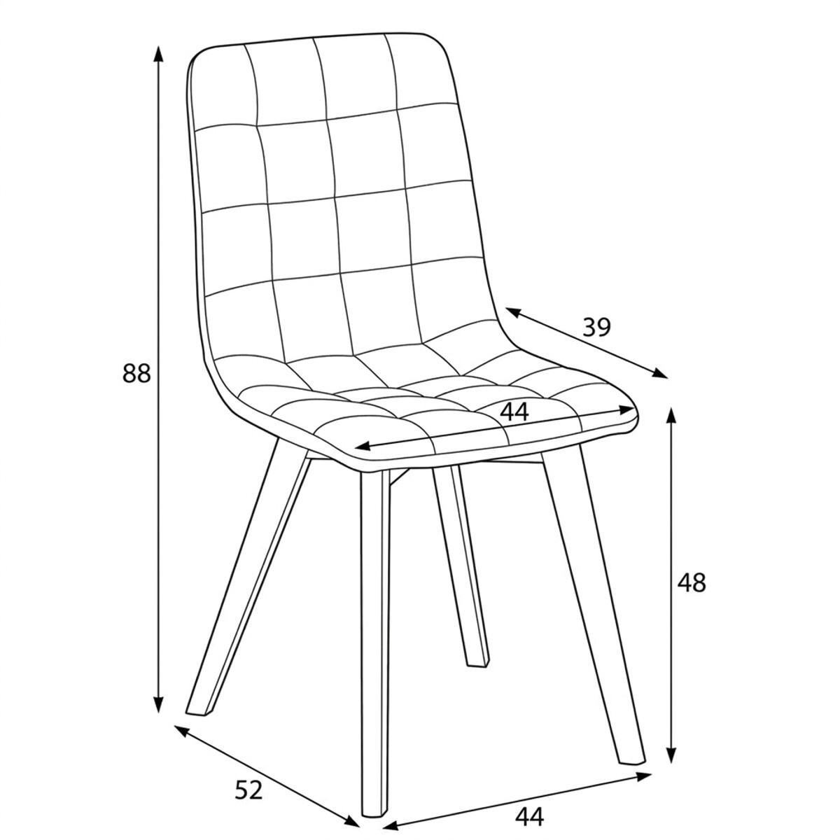 Jedálenská stolička látka/drevo CT-291 Sivá