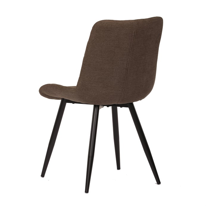 Jedálenská stolička, hnedá látka, nohy čierny kov CT-382 BR2