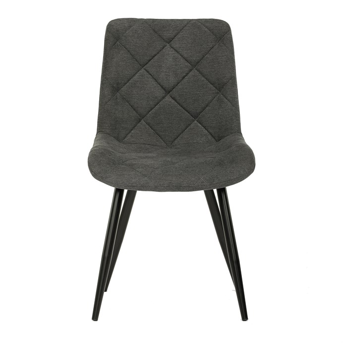 Jedálenská stolička, šedá látka, nohy čierna kov CT-382 GREY2