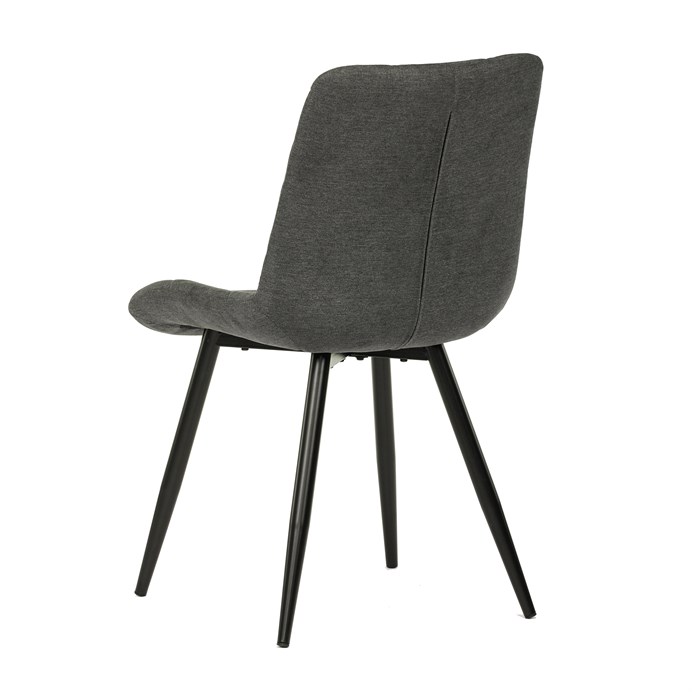 Jedálenská stolička, šedá látka, nohy čierna kov CT-382 GREY2