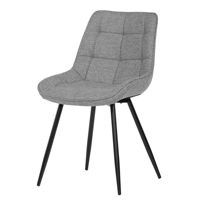 Jedálenská stolička, sivá, látka, CT-395 SIL2