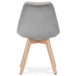 Židle jídelní, lanýžová látka, nohy bukové dřevo