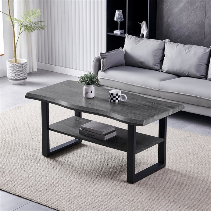 Konferenčný stolík 120x60cm, mdf, sivý dub, CT-F4212 GREY