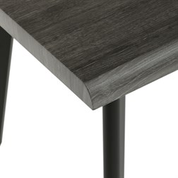 Stůl konferenční, 120x60x55 cm, MDF deska, dekor šedý dub, kov, černý lak