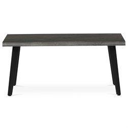 Stůl konferenční, 120x60x55 cm, MDF deska, dekor šedý dub, kov, černý lak