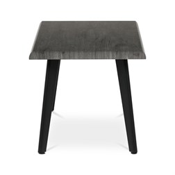 Stůl konferenční, 120x60x55 cm, MDF deska, dekor šedý dub, kov, černý lak