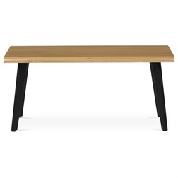 Stůl konferenční, 120x60x55 cm, MDF deska, dekor divoký dub, kov, černý lak