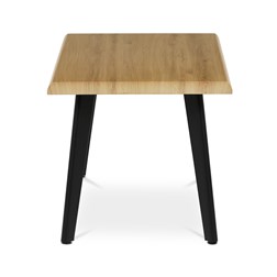 Stůl konferenční, 120x60x55 cm, MDF deska, dekor divoký dub, kov, černý lak