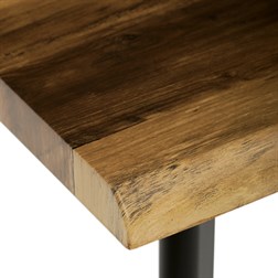 Stůl konferenční, 120x60x55 cm, MDF deska, dekor staré dřevo, kov, černý lak