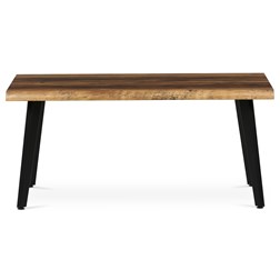 Stůl konferenční, 120x60x55 cm, MDF deska, dekor staré dřevo, kov, černý lak