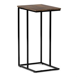 Odkládací stůl, MDF deska, dekor staré dřevo, černý kov