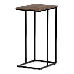 Odkládací stůl, MDF deska, dekor staré dřevo, černý kov