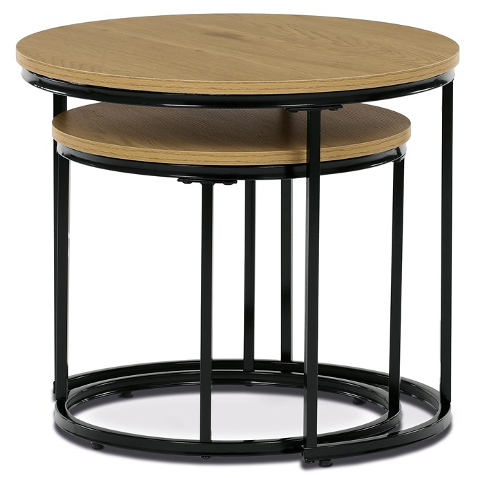 Odkladací stolík 53x53cm, mdf, divoký dub, CT-G1145 OAK