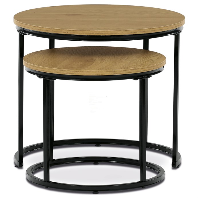 Odkladací stolík 53x53cm, mdf, divoký dub, CT-G1145 OAK