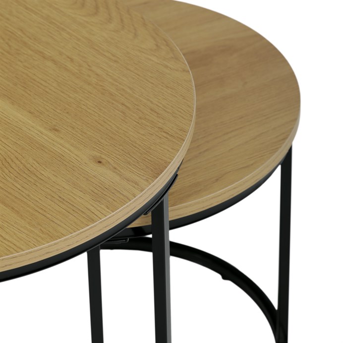 Odkladací stolík 53x53cm, mdf, divoký dub, CT-G1145 OAK