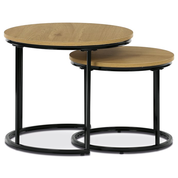 Odkladací stolík 53x53cm, mdf, divoký dub, CT-G1145 OAK