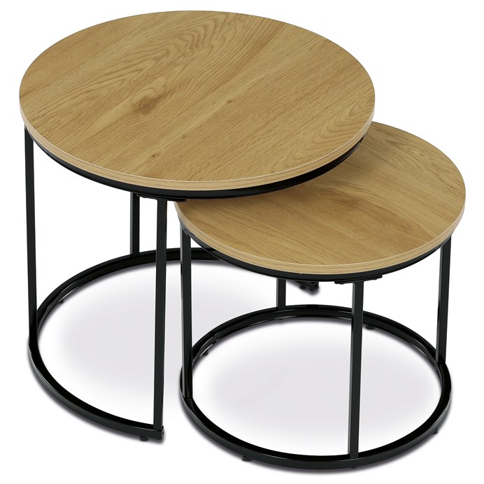 Odkladací stolík 53x53cm, mdf, divoký dub, CT-G1145 OAK