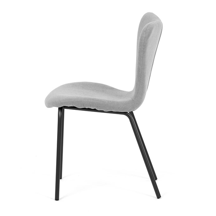 Jedálenská stolička, strieborná, látka, CT-S8010 SIL2