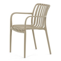 Židle jídelní, stohovatelná, cappucino plast