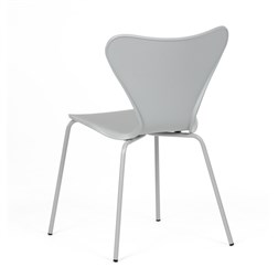 Židle jídelní, šedý plast, čtyřnohá kvová podnož