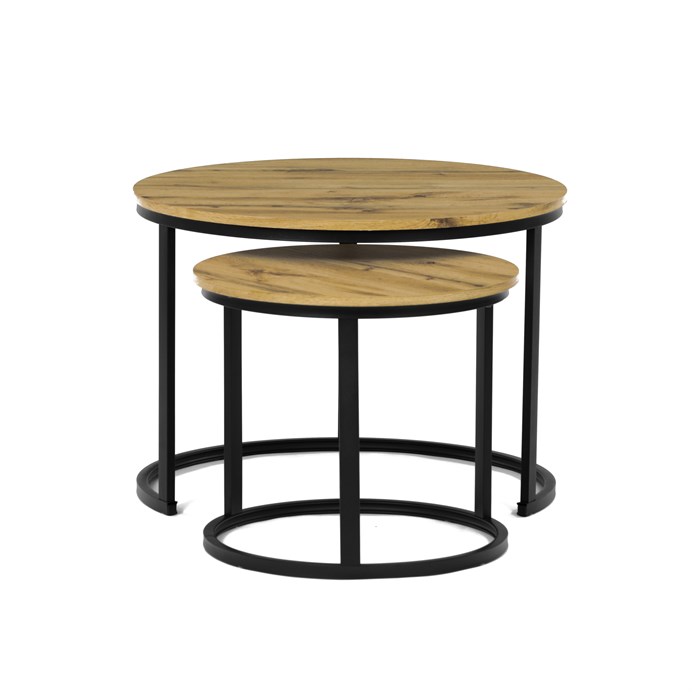 Konferenčný stolík 70x70cm, mdf, divoký dub, CT-X7122 OAK