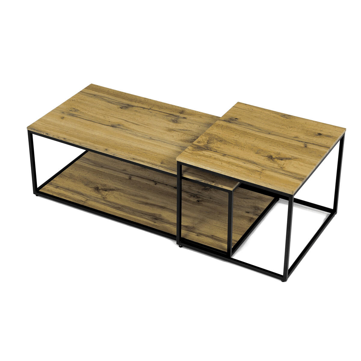 Súprava konferenčných stolíkov MDF/kov CT-X7123 OAK Dub