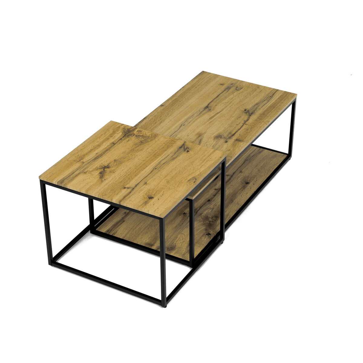 Súprava konferenčných stolíkov MDF/kov CT-X7123 OAK Dub