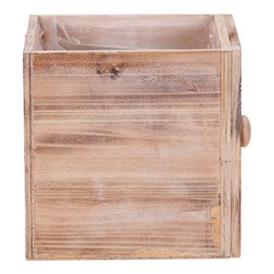 Obal na květiny - dřevěný šuplík, cena za sadu 2 ks