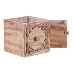 Obal na květiny - dřevěný šuplík, cena za sadu 2 ks