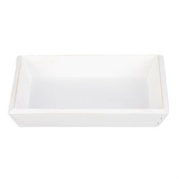 Tác dřevěný - čtvercový, bílá barva