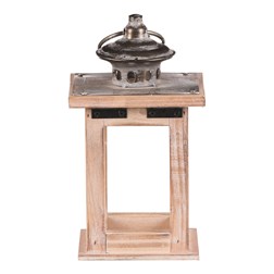 Lucerna dřevěná - čtyřboká, přírodní barva