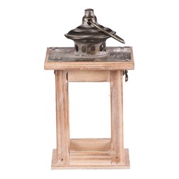 Lucerna dřevěná - čtyřboká, přírodní barva