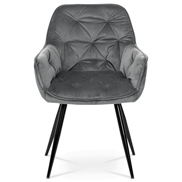 Jedálenská stolička šedá VELVET DCH-421 GREY4